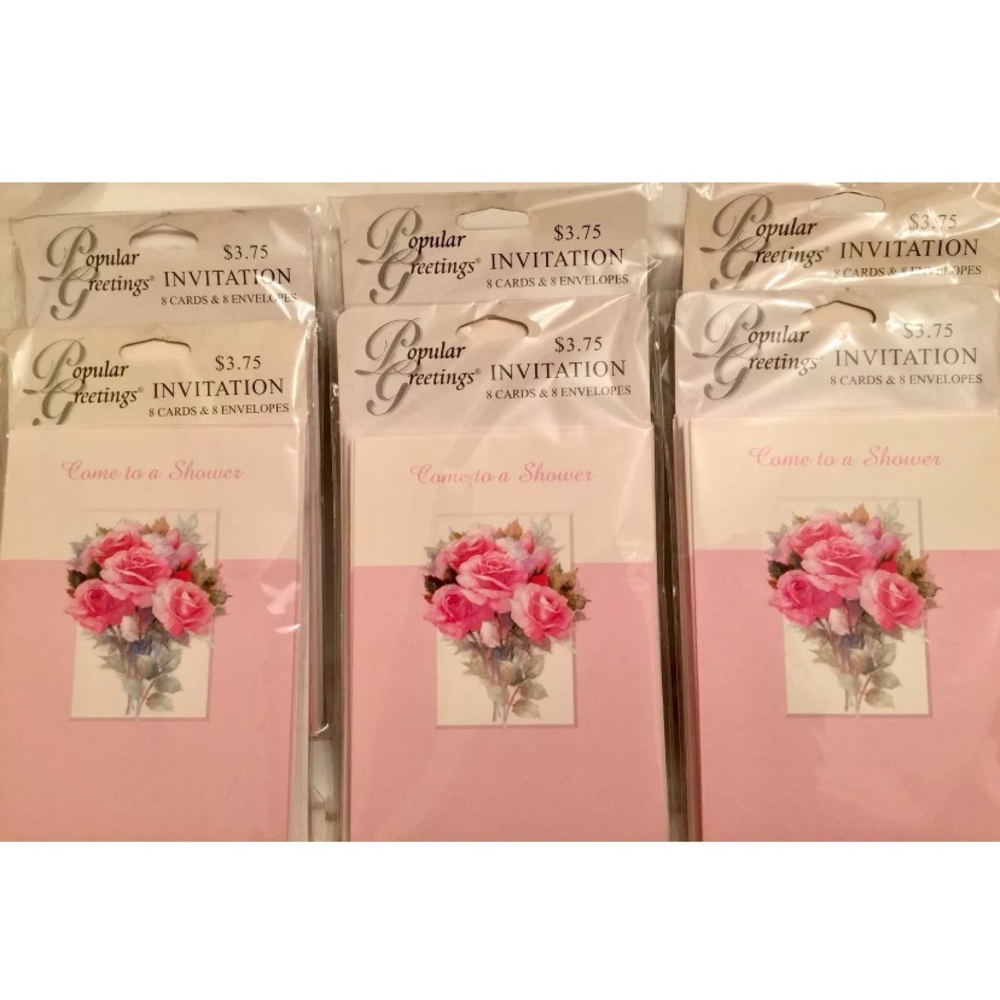 6pks Shower Invitations